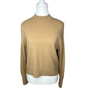 Everlane Women's Camel The Cashmere Crop‎ Mockneck Sweater S/C38.25